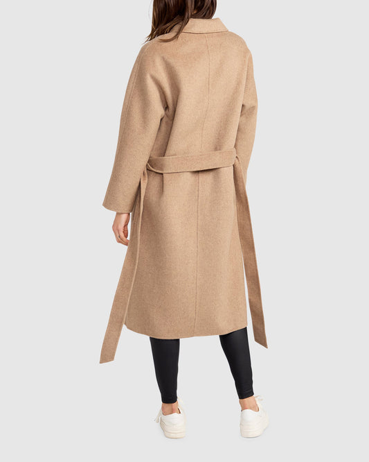 Standing Still Belted Coat - Oat