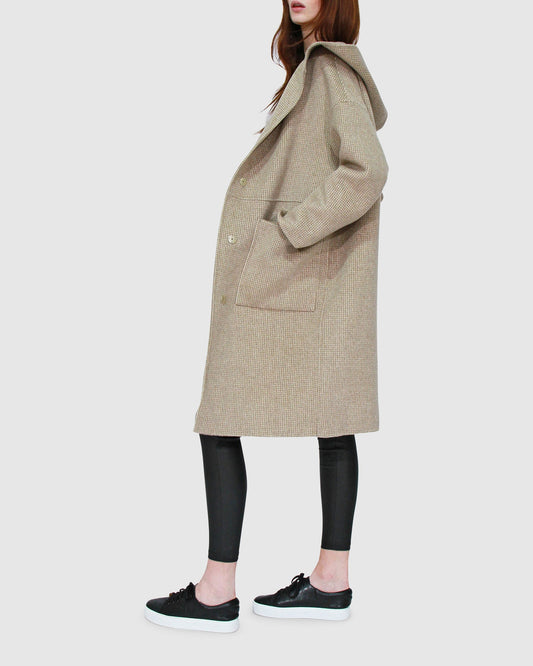 Sunday Morning Hooded Coat - Beige