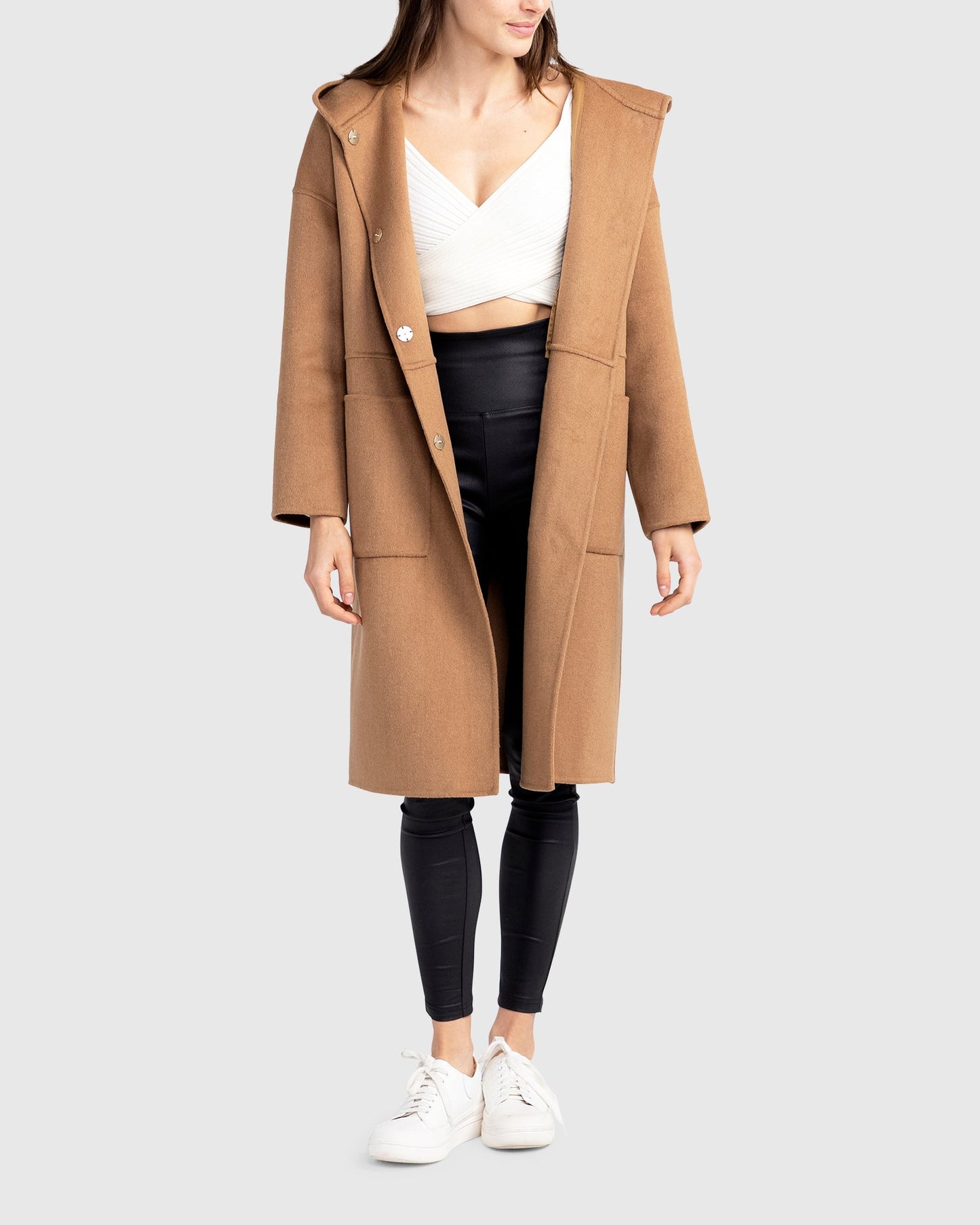 Sunday Morning Hooded Coat - Camel