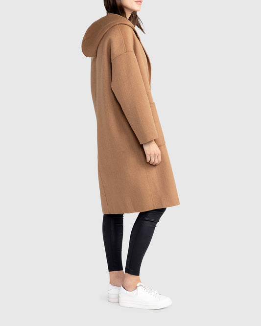 Sunday Morning Hooded Coat - Camel