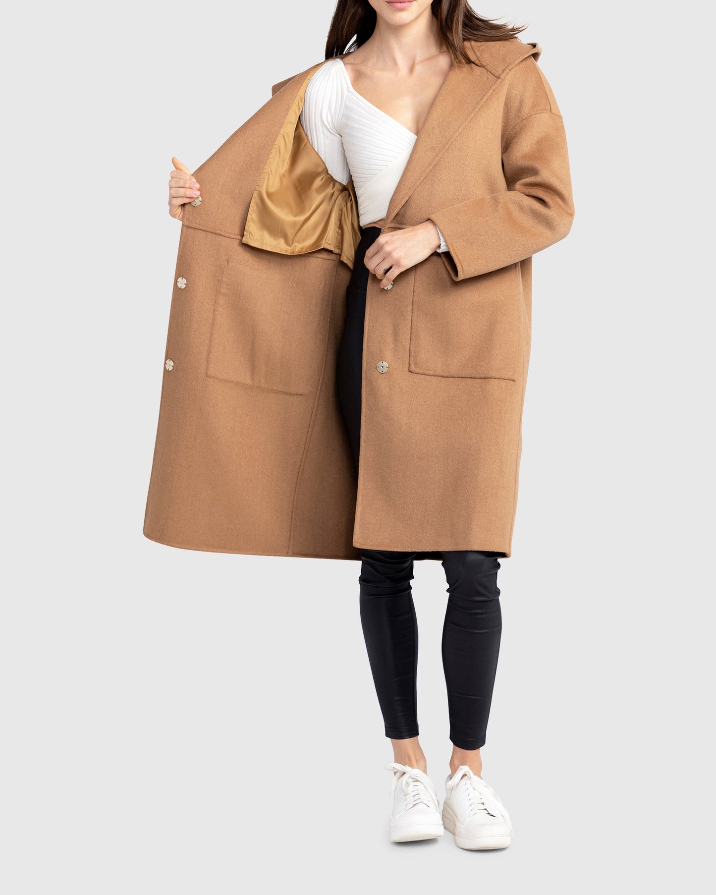 Sunday Morning Hooded Coat - Camel