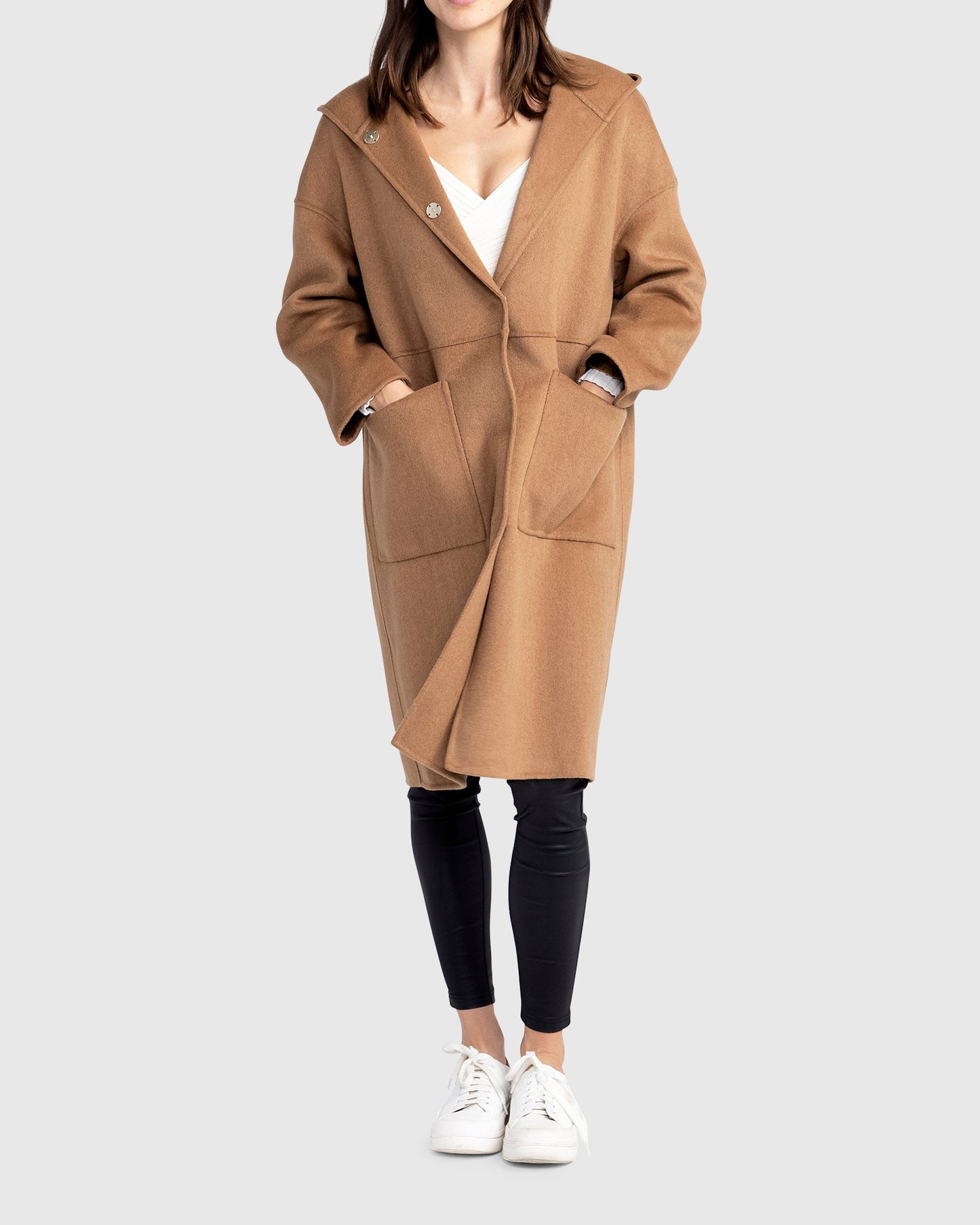 Sunday Morning Hooded Coat - Camel