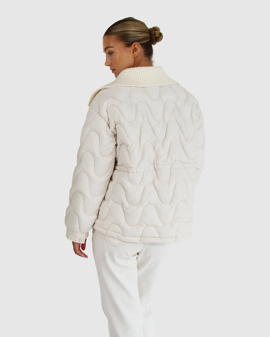 See You Again Quilted Jacket - Cream