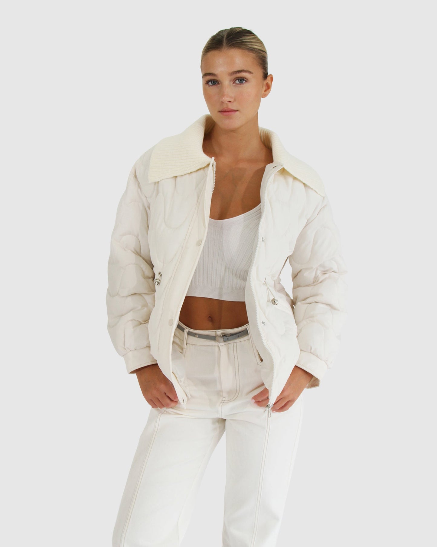 See You Again Quilted Jacket - Cream