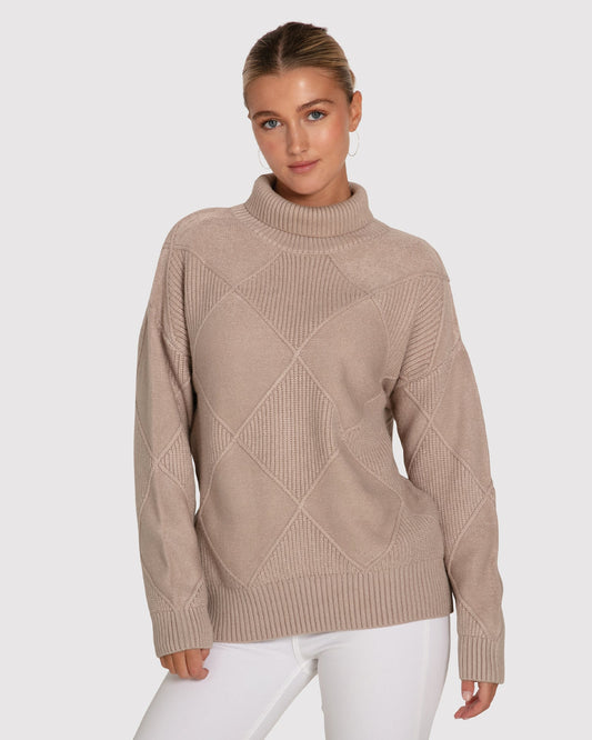 The Academy Turtleneck Jumper - Oat