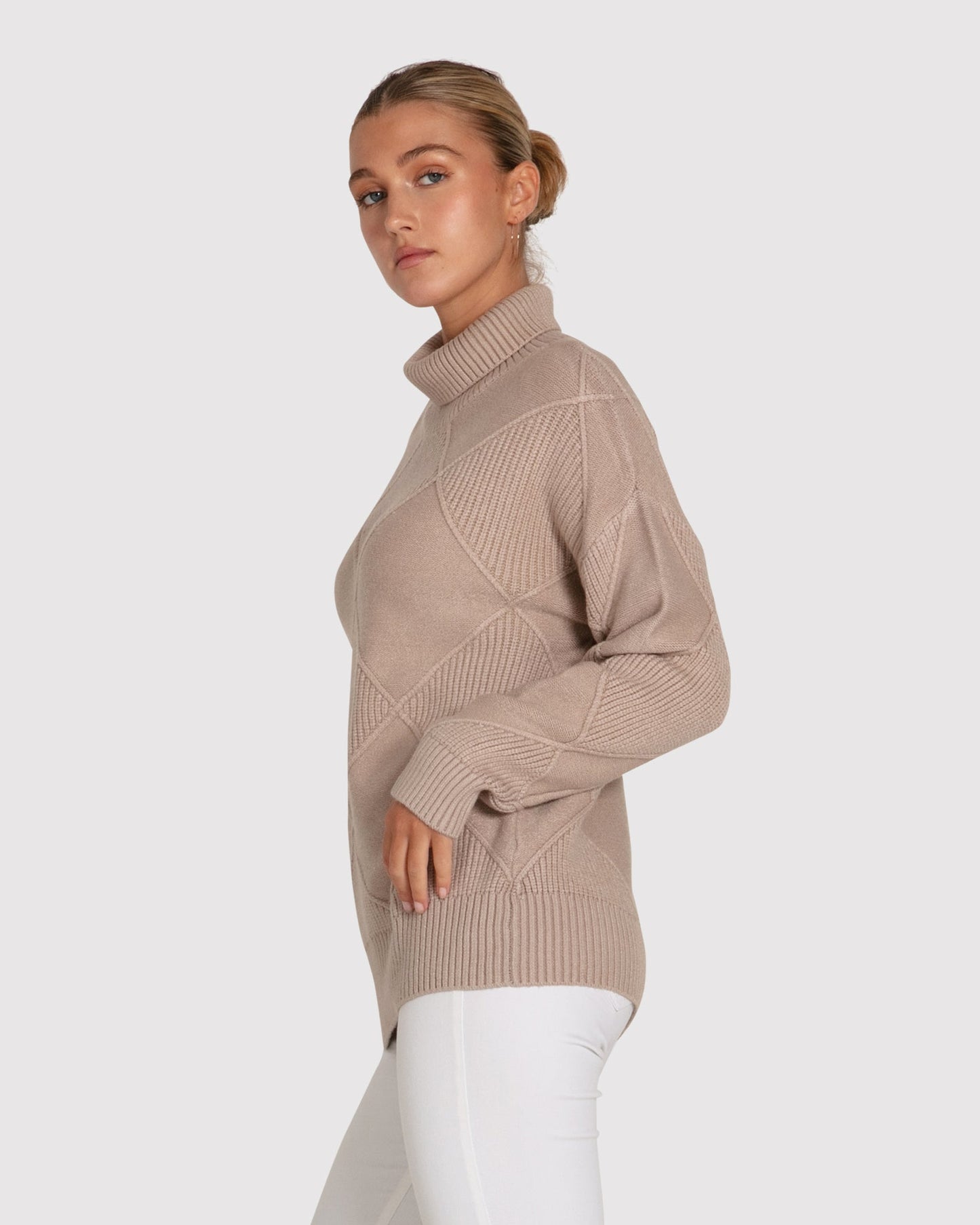 The Academy Turtleneck Jumper - Oat