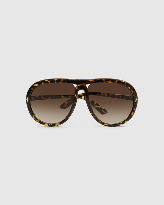 Undercurrent Oversized Aviator Sunglasses - Mosaic Tort