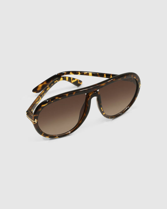 Undercurrent Oversized Aviator Sunglasses - Mosaic Tort