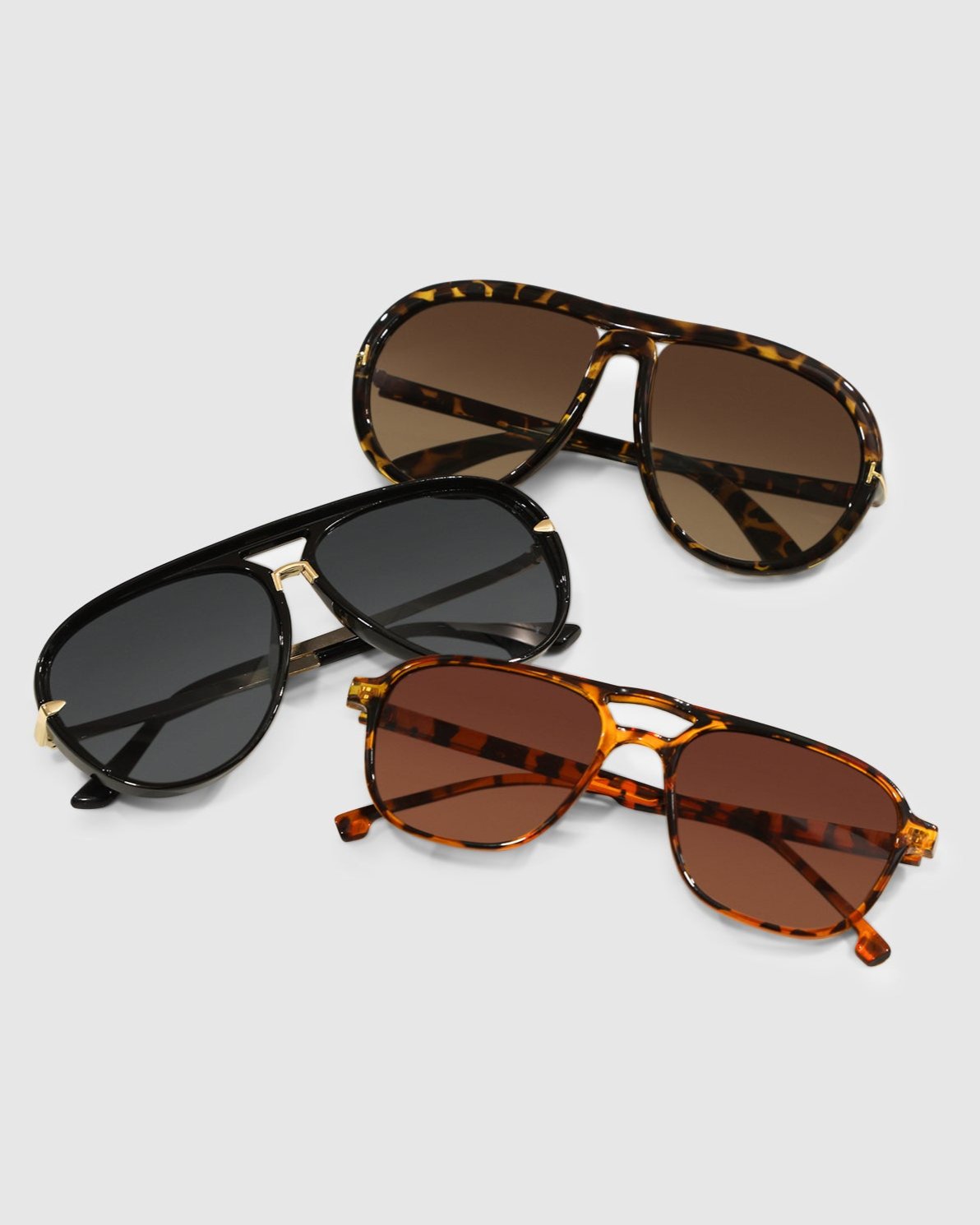 Undercurrent Oversized Aviator Sunglasses - Mosaic Tort