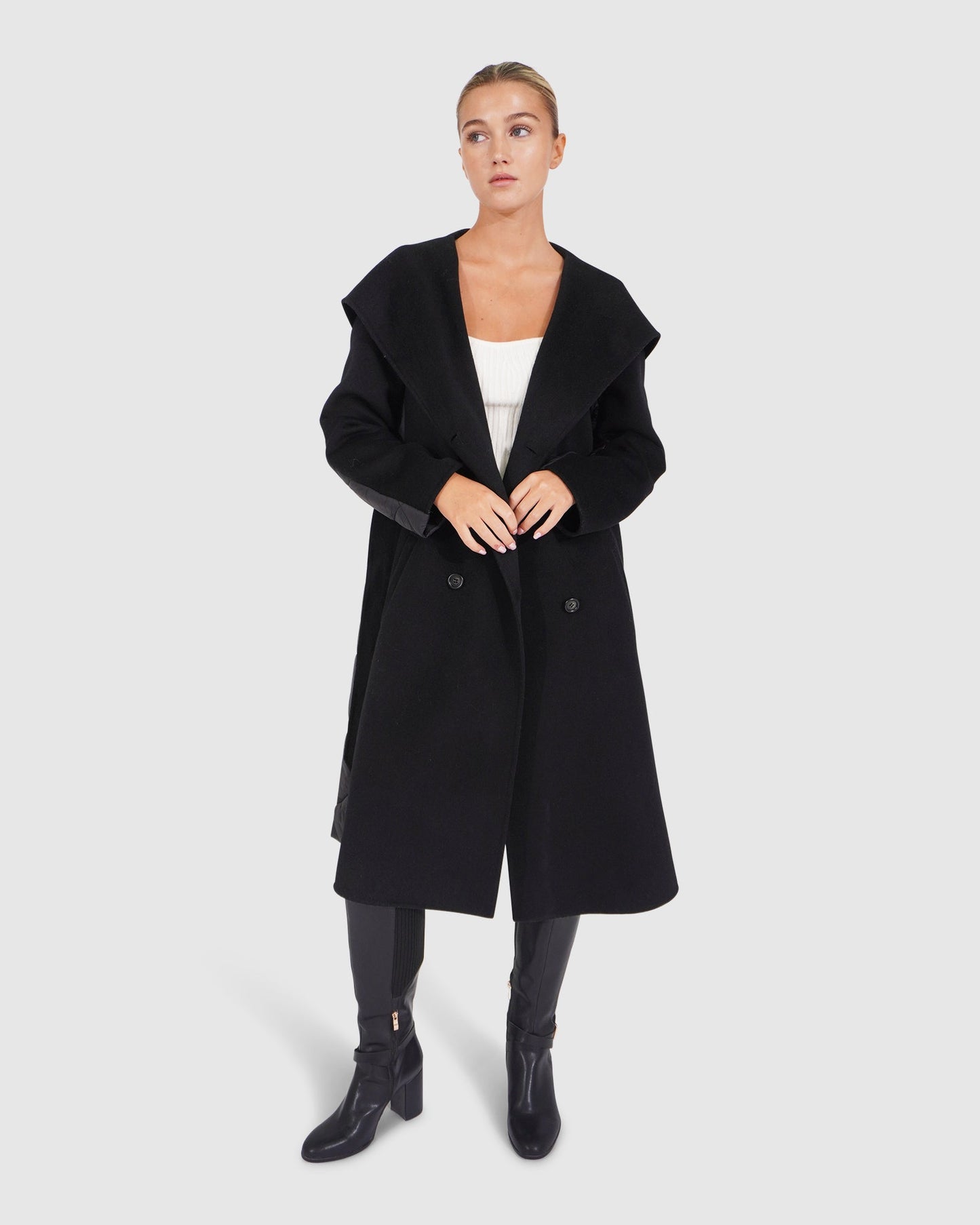 Walk Me Home Convertible Coat - Black