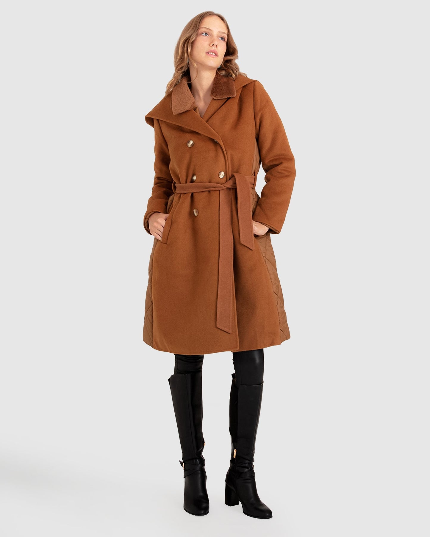 Walk Me Home Convertible Coat - Camel