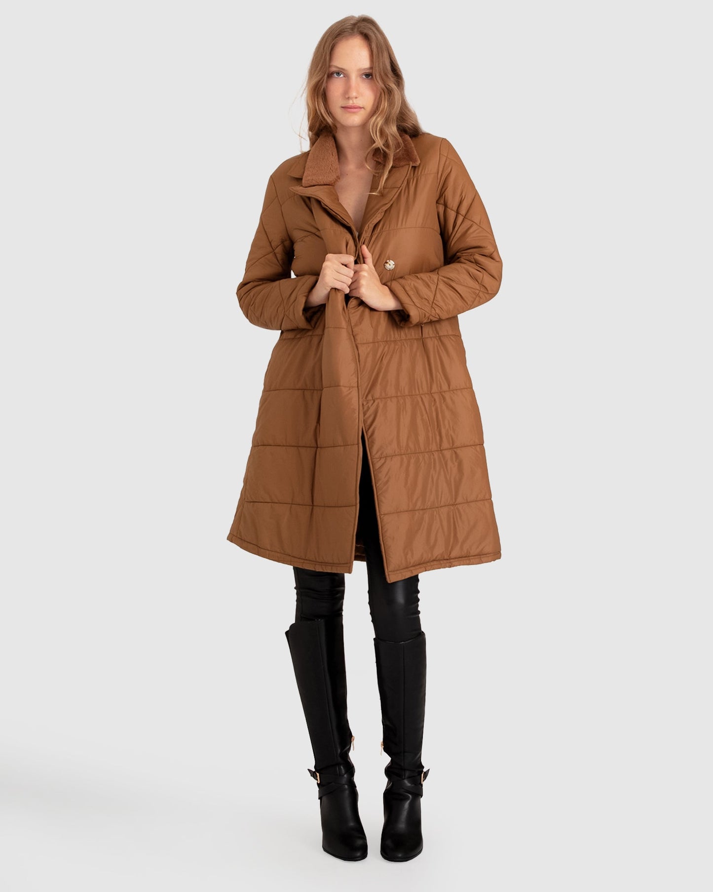 Walk Me Home Convertible Coat - Camel
