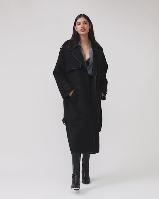 Million Reasons Belted Coat - Black