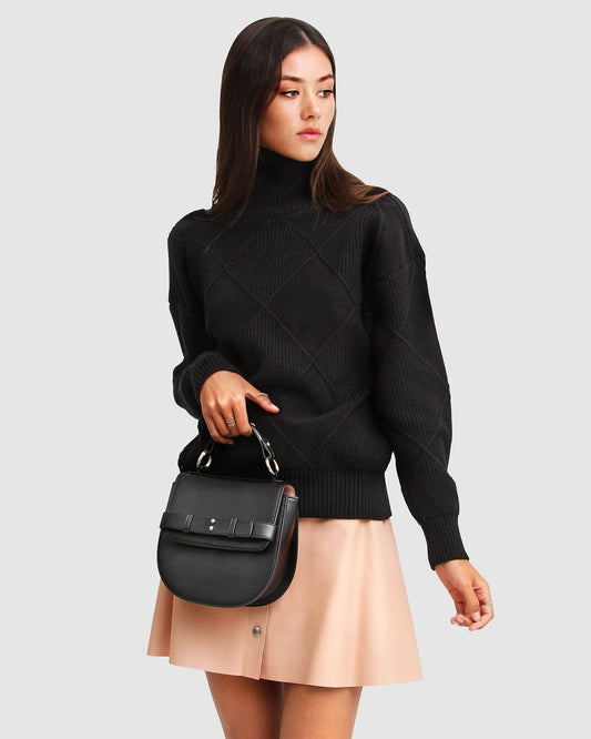 The Academy Turtleneck Jumper - Black